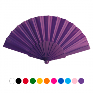 Abanico de tela y varillas de plástico, Ref: 8096