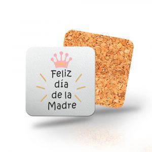 Posavasos de madera cuadrado, Día de la madre, feliz día de la madre