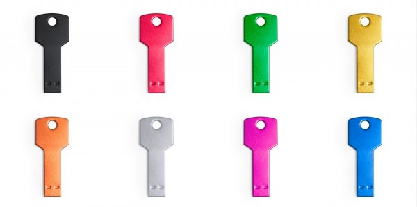 Memoria USB Pendrive metalico llavero varios colores 16GB, ref.:5846 - Imagen 3