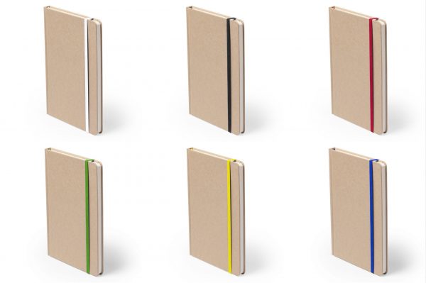 Libreta bloc notas tamaño A5, tapa dura color cartón kraft, Ref.: 5302 - Imagen 2