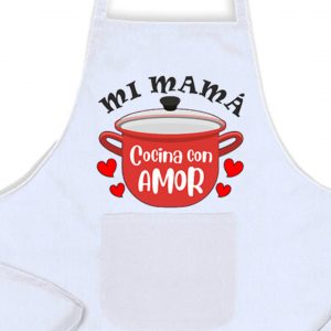 Delantal, Día de la Madre, cocina con amor