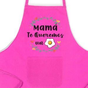 Delantal, Día de la Madre, te queremos un huevo