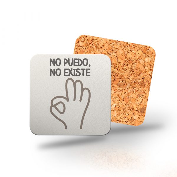 Posavasos de madera cuadrado, no puedo no existe