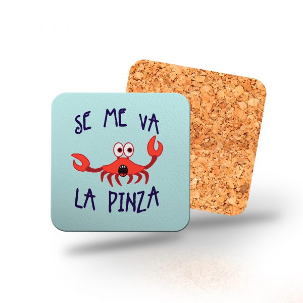 Posavasos de madera cuadrado, se me va la pinza