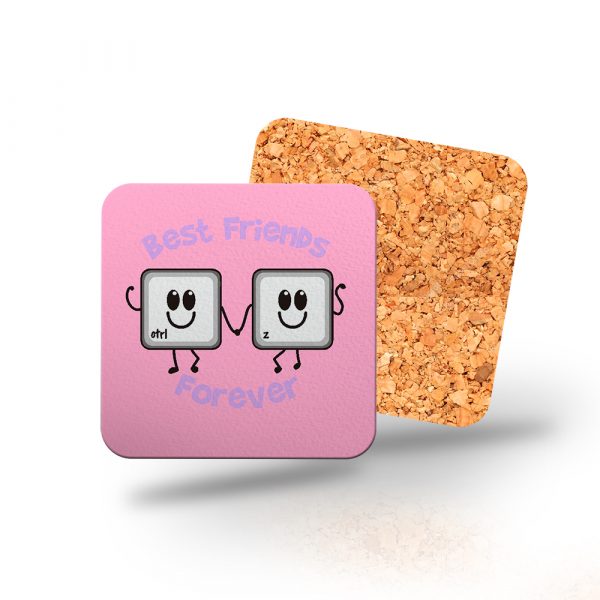 Posavasos de madera cuadrado, Best Friends