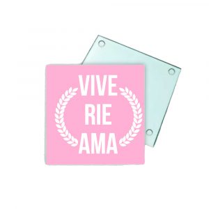 Posavasos de cristal, vive rie ama