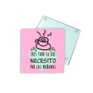 Posavasos de cristal, todo lo que necesito por las mañanas