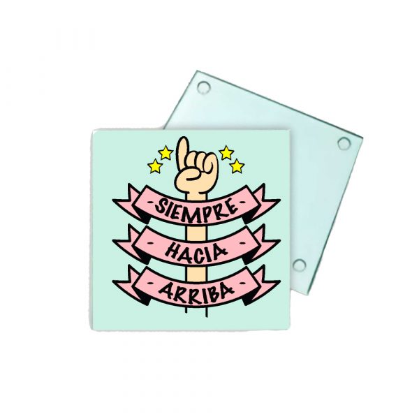Posavasos de cristal, siempre hacia arriba