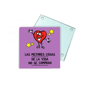 Posavasos de cristal, las mejores cosas de la vida no se compran