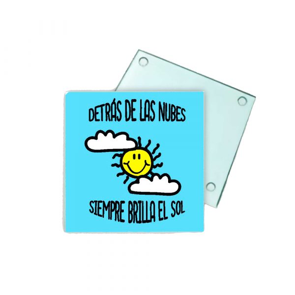 Posavasos de cristal, siempre brilla el sol