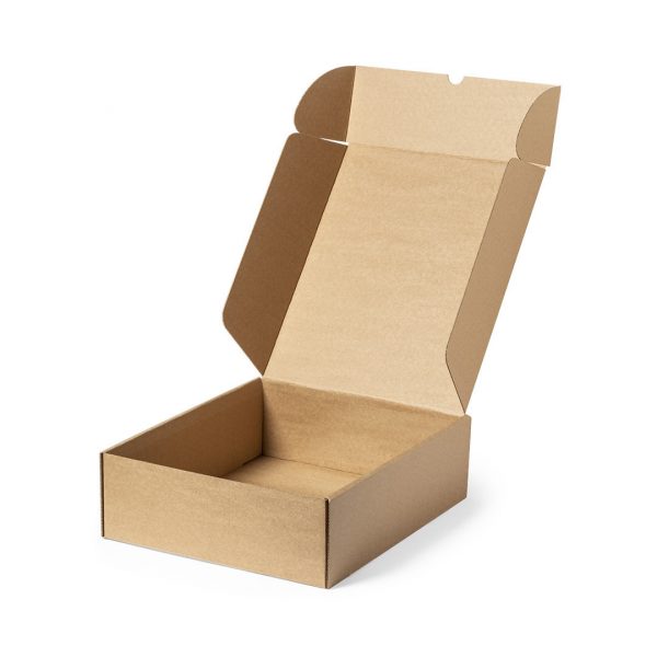 Caja cartón reciclado color kraf, medida 26.5 x 9 x 30 cm , ref: 1309