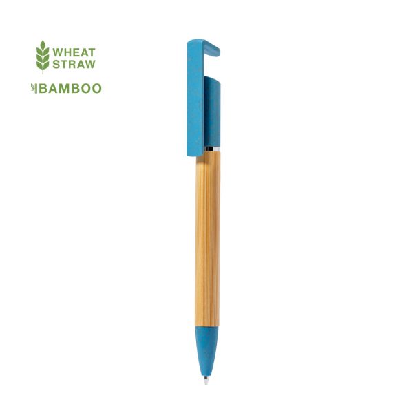 Boligrafo de cuerpo de bambú con soporte para movil varios colores ref:20650 - Imagen 2