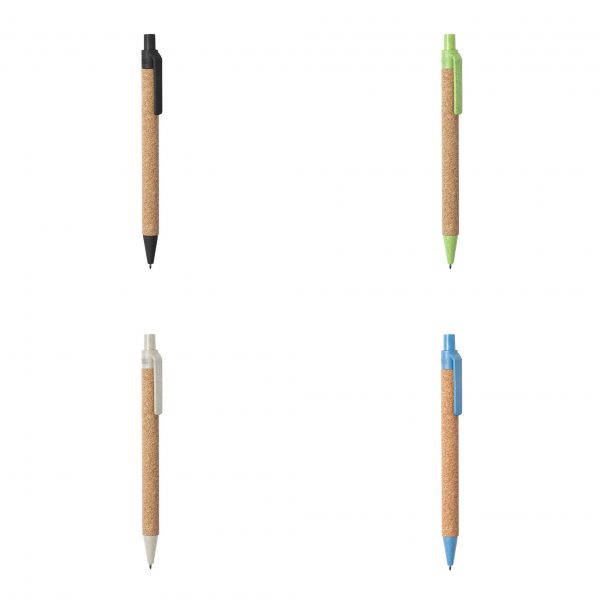 Boligrafo de cuerpo de corcho, varios colores, ref:6774 - Imagen 2
