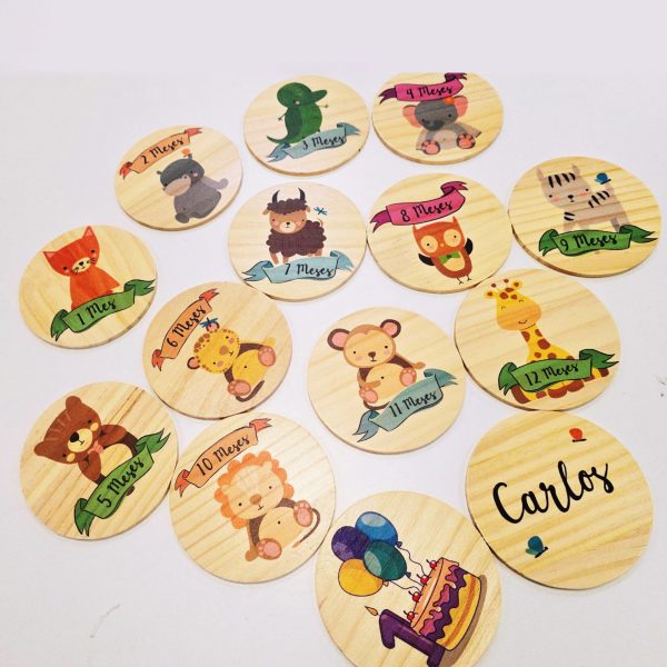Placa de Madera Cumplemes, nombre personalizado - Imagen 2