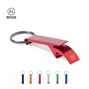 Llavero abridor de aluminio reciclado metalizado Ref: 1908