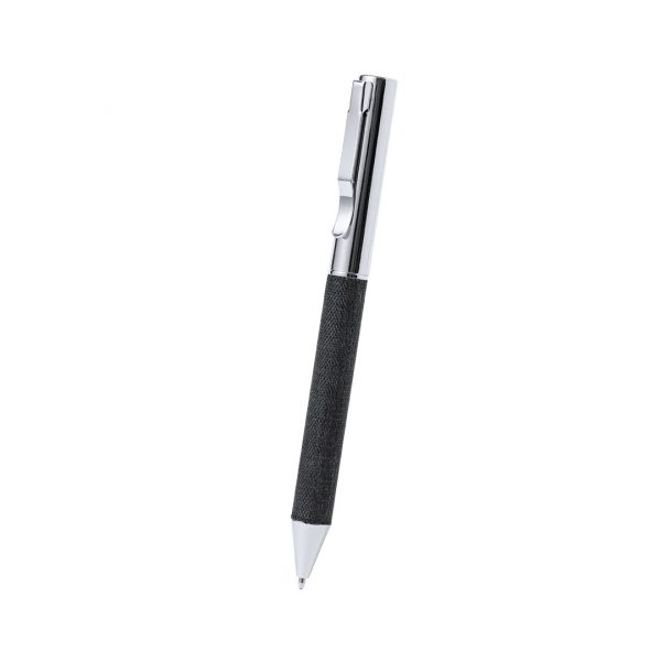 Set RPET bloc de notas en negro con bolígrafo y llavero personalizados, Ref: 21737 - Imagen 3