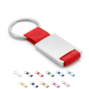 Llavero de metal con cinta de poliéster Ref: 9274