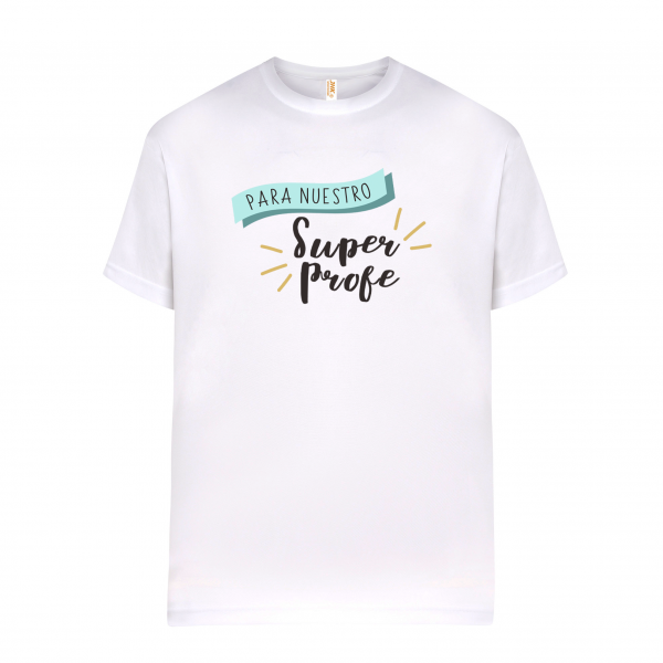 Camiseta de algodón, para profe, super profe