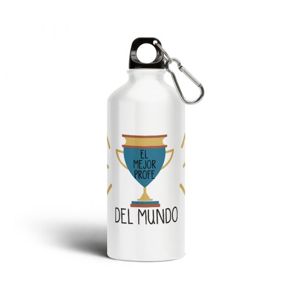 Botella cantimplora de aluminio, para profe, el mejor profe del mundo