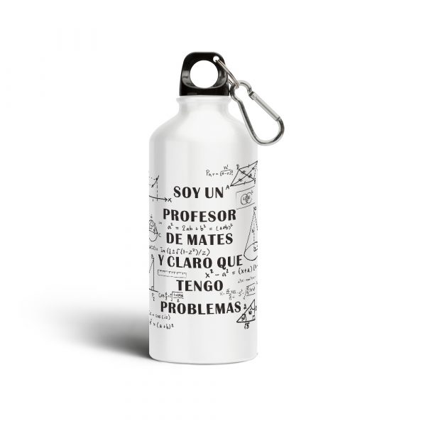 Botella cantimplora de aluminio, para profe, profesor de matemáticas