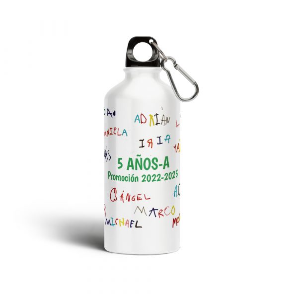 Botella cantimplora de aluminio, para profe, Personalizable con las firmas de los alumnos