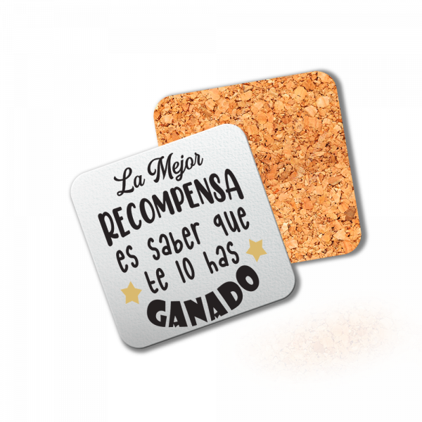 Posavasos de madera cuadrado para jubilación, te lo has ganado