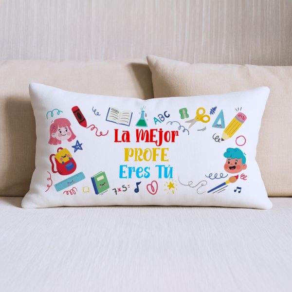 Cojín, para profe, la mejor profe eres tú