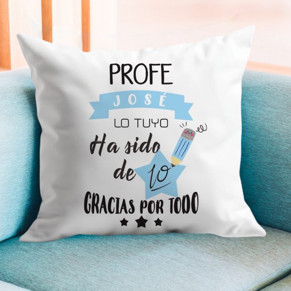 Cojín, para profe, profe lo tuyo ha sido de 10