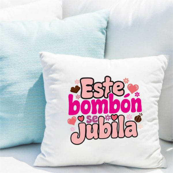 Cojín, para jubilados, este bombón se jubila