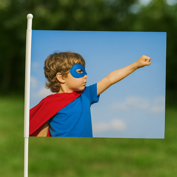 Mini bandera personalizada con palo - Imagen 2
