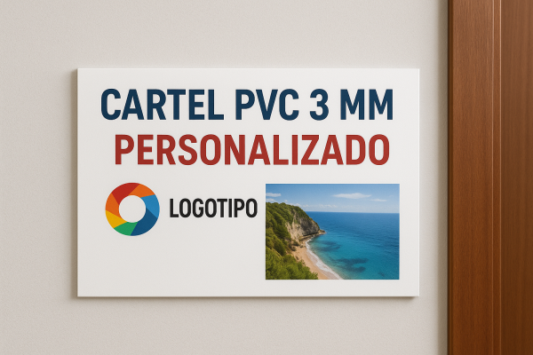 Cartel publicitario económico, placa señal de pvc - Imagen 2
