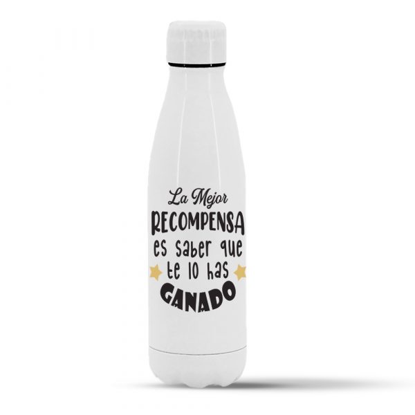 Botella termo de acero inoxidable regalo para jubilación, la mejor recompensa
