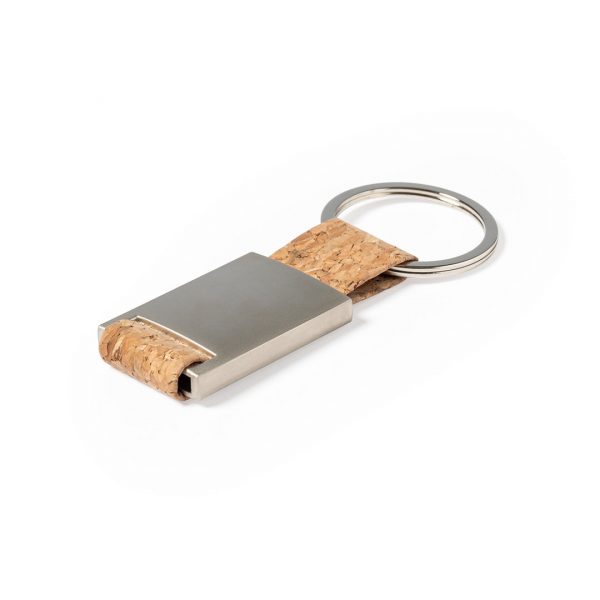 Llavero personalizado de corcho y metal satinado eco-friendly, Ref: 1396 - Imagen 2