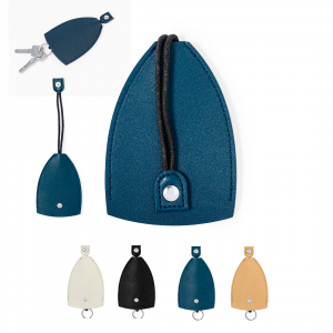 Llavero personalizado de polipiel con funda y cierre de corchete Ref: 21005