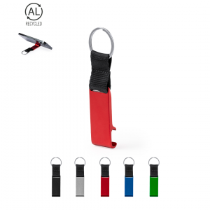 Llavero soporte para smartphone de aluminio reciclado acabado mate Ref: 21124