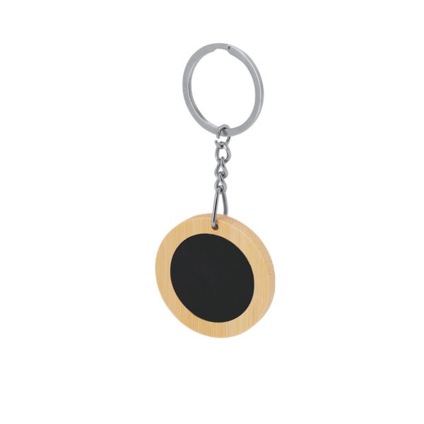 Llavero combinado en bambú y metal personalizado, Ref: 21750 - Imagen 4