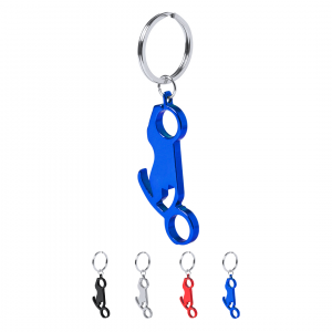 Llavero abridor de aluminio con forma de moto grabado Ref: 5627