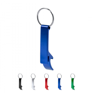 Llavero abridor de aluminio en colores metalizados Ref: 6446