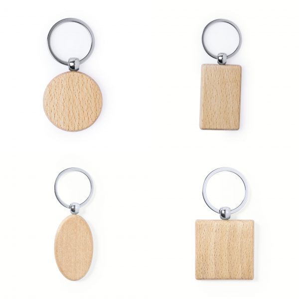 Llavero personalizado de madera natural, Ref: 6204 - Imagen 2