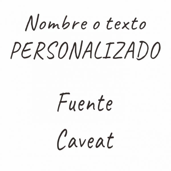 Pegatina vinilo texto o nombre personalizado con letras Caveat