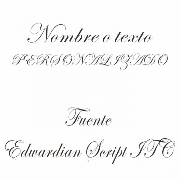 Pegatina vinilo texto o nombre personalizado con letras Edwardian Script ITC