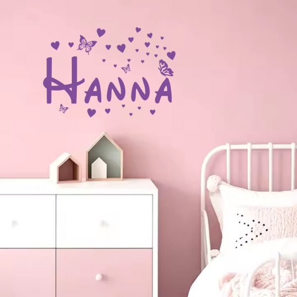 Pegatina vinilo decorativo infantil nombre personalizado con letras disney