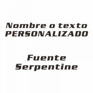 Pegatina vinilo texto o nombre personalizado con letras Serpentine