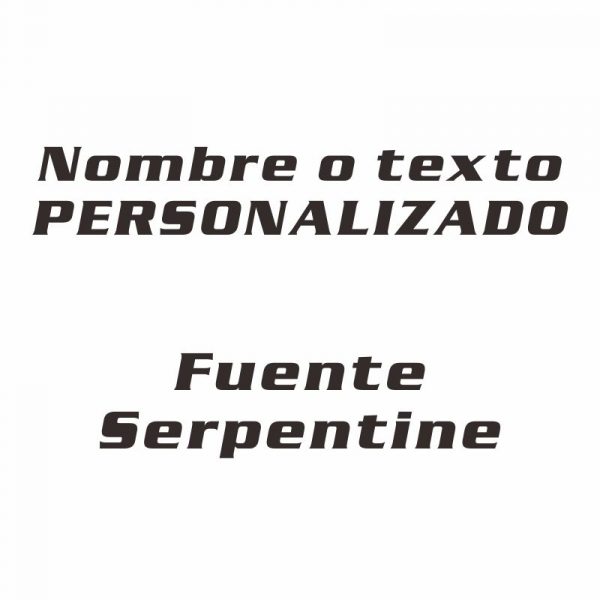Pegatina vinilo texto o nombre personalizado con letras Serpentine