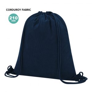 Mochila en pana poliéster con cuerdas a juego 210g/m2 personalizada Ref: 21131