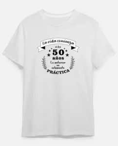 Camiseta de algodón La vida comienza a los