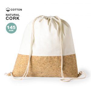 Mochila de cuerdas eco personalizable de algodón y corcho reforzada Ref: 6386