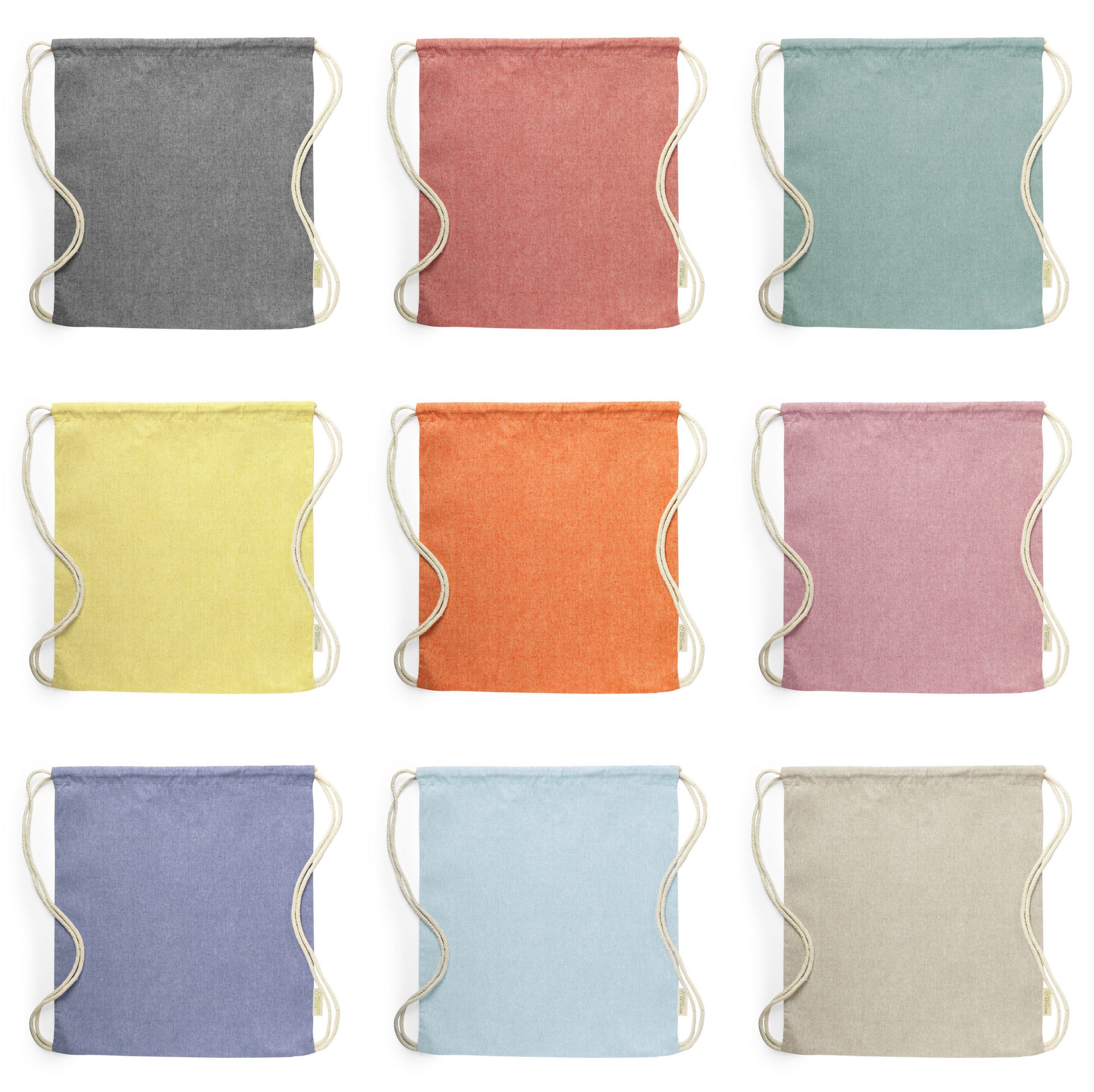 Mochila de cuerdas personalizada algodón reciclado 100% y 120 g/m² Ref: 6392 - Imagen 3