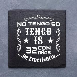 Piedra Pizarra forma cuadrada, para cumpleaños, no tengo 50
