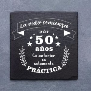 Piedra Pizarra forma cuadrada, para cumpleaños, años de práctica